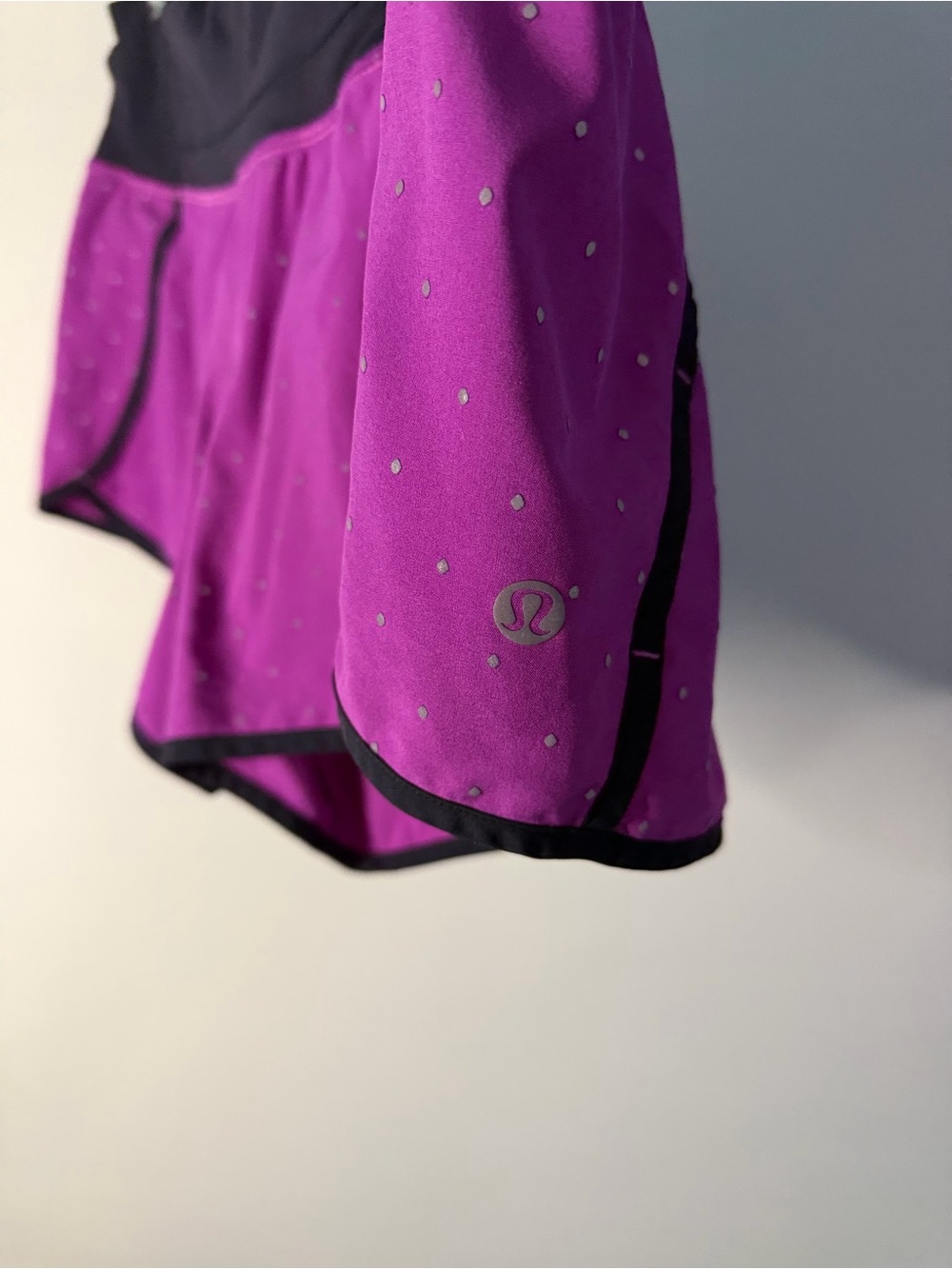 lululemon athletica Purple Athletic Shorts with Black Waistband - Picture 2 of 4